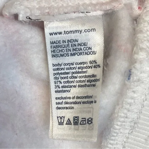 Tommy Hilfiger Red White Blue Palms Long Sleeved Pullover Sweatshirt - Picture 8 of 10